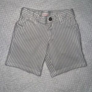 Cat & Jack Boys Light Blue and White Stripe Chino Shorts
